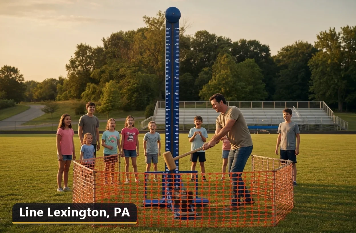 High striker carnival game rental in Line Lexington, Pennsylvania for field days, parties and events