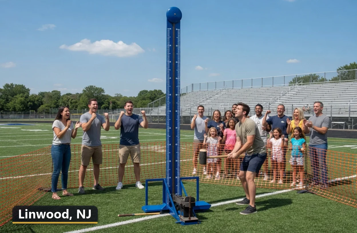 High striker carnival game rental in Linwood, New Jersey for field days, parties and events