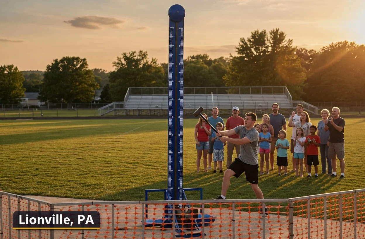 High striker carnival game rental in Lionville, Pennsylvania for field days, parties and events