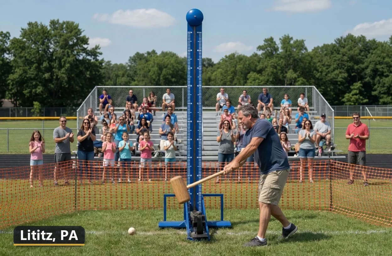 High striker carnival game rental in Lititz, Pennsylvania for field days, parties and events
