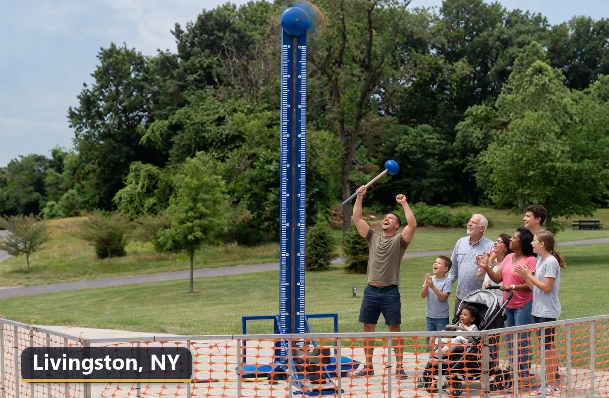 High striker carnival game rental in Livingston, New York for field days, parties and events
