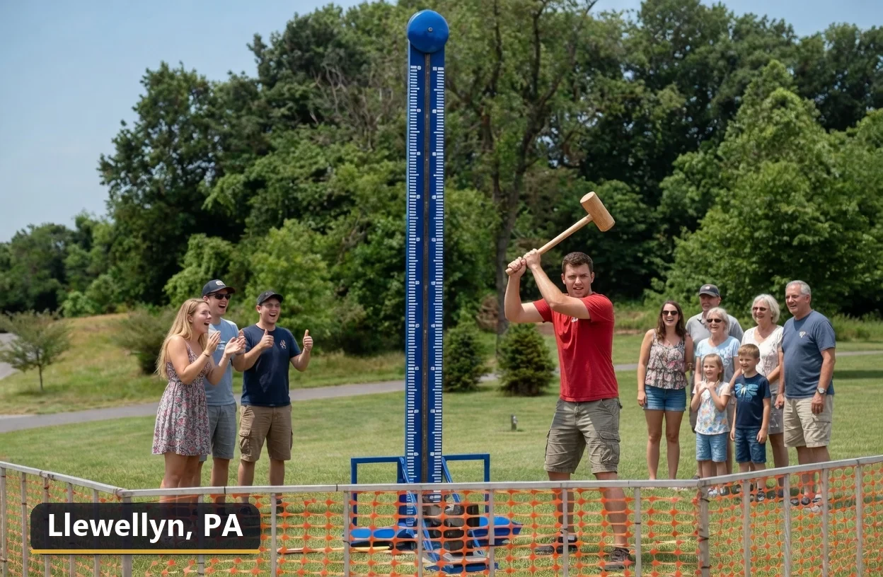 High striker carnival game rental in Llewellyn, Pennsylvania for field days, parties and events