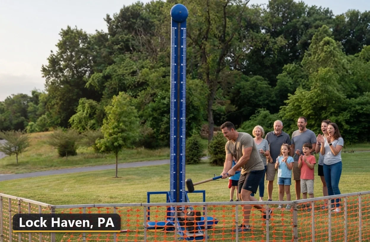 High striker carnival game rental in Lock Haven, Pennsylvania for field days, parties and events