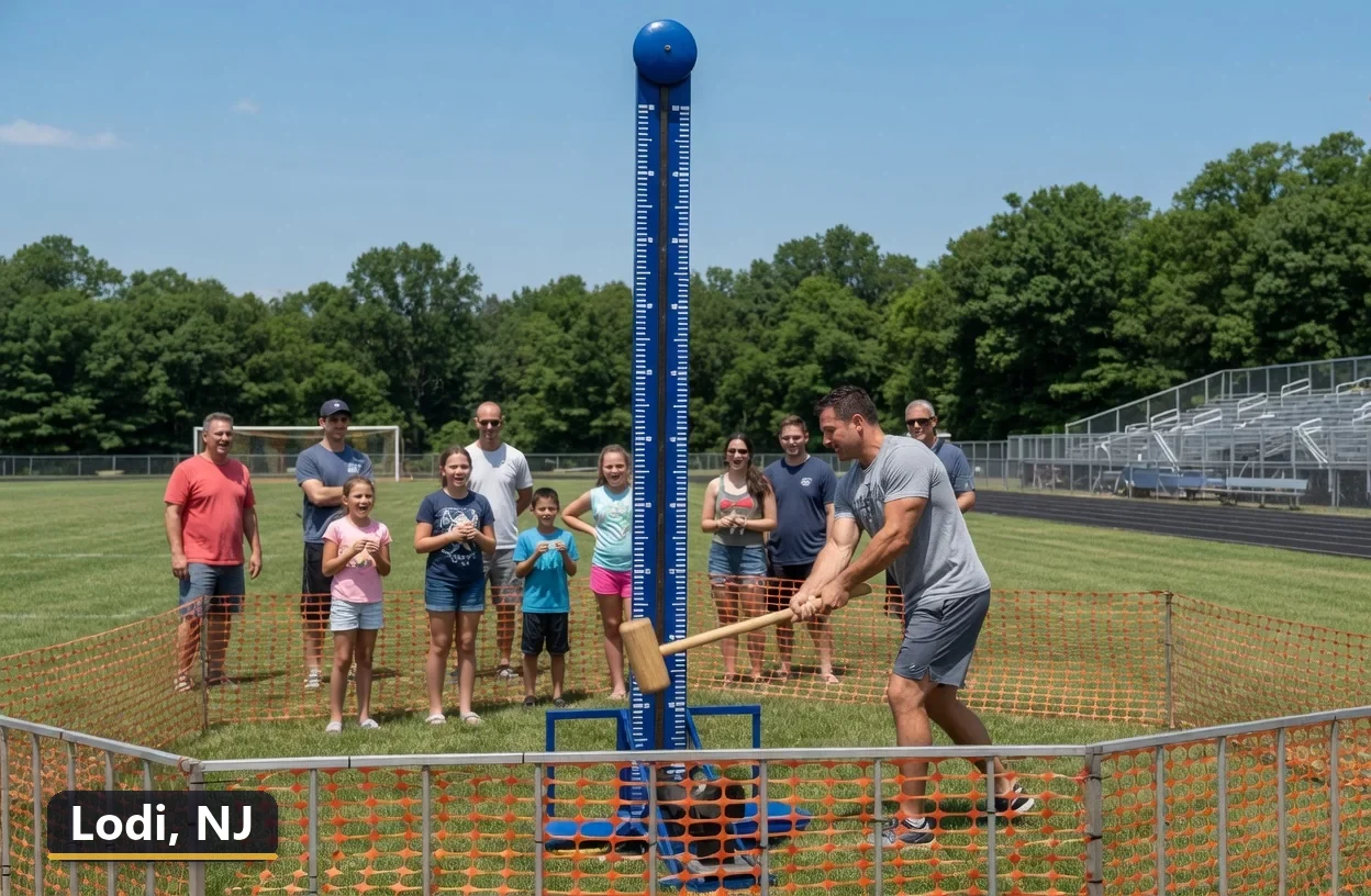 High striker carnival game rental in Lodi, New Jersey for field days, parties and events
