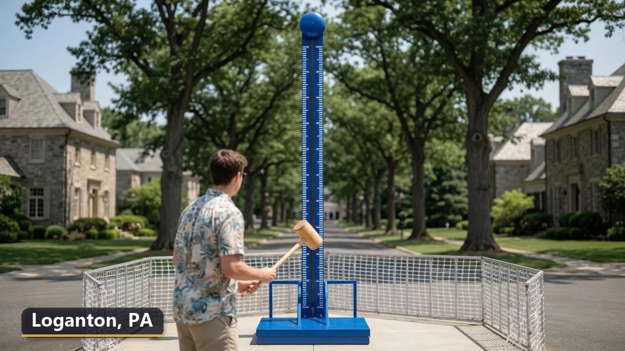 High striker carnival game rental in Loganton, Pennsylvania for field days, parties and events