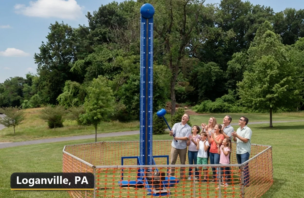 High striker carnival game rental in Loganville, Pennsylvania for field days, parties and events