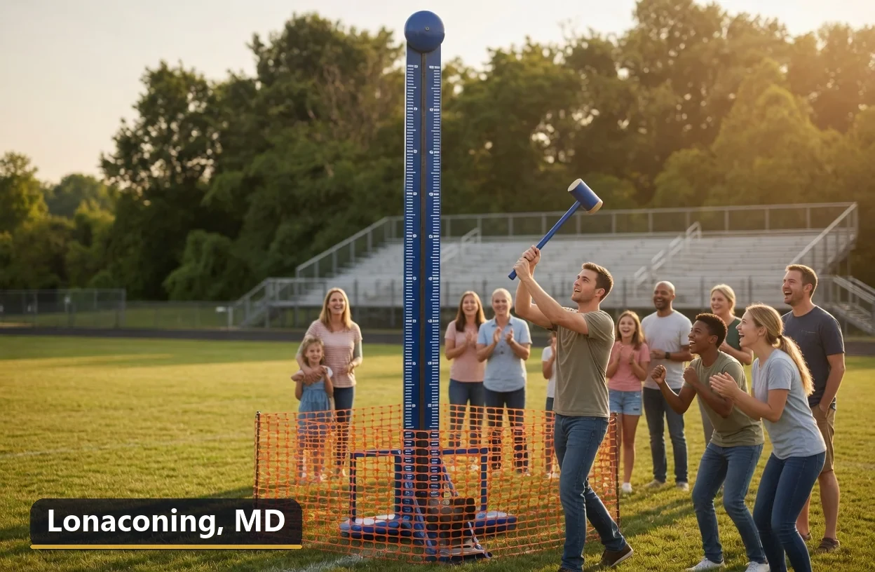 High striker carnival game rental in Lonaconing, Maryland for field days, parties and events