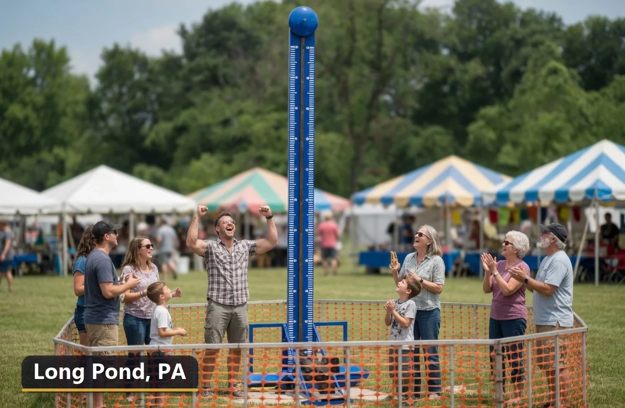High striker carnival game rental in Long Pond, Pennsylvania for field days, parties and events