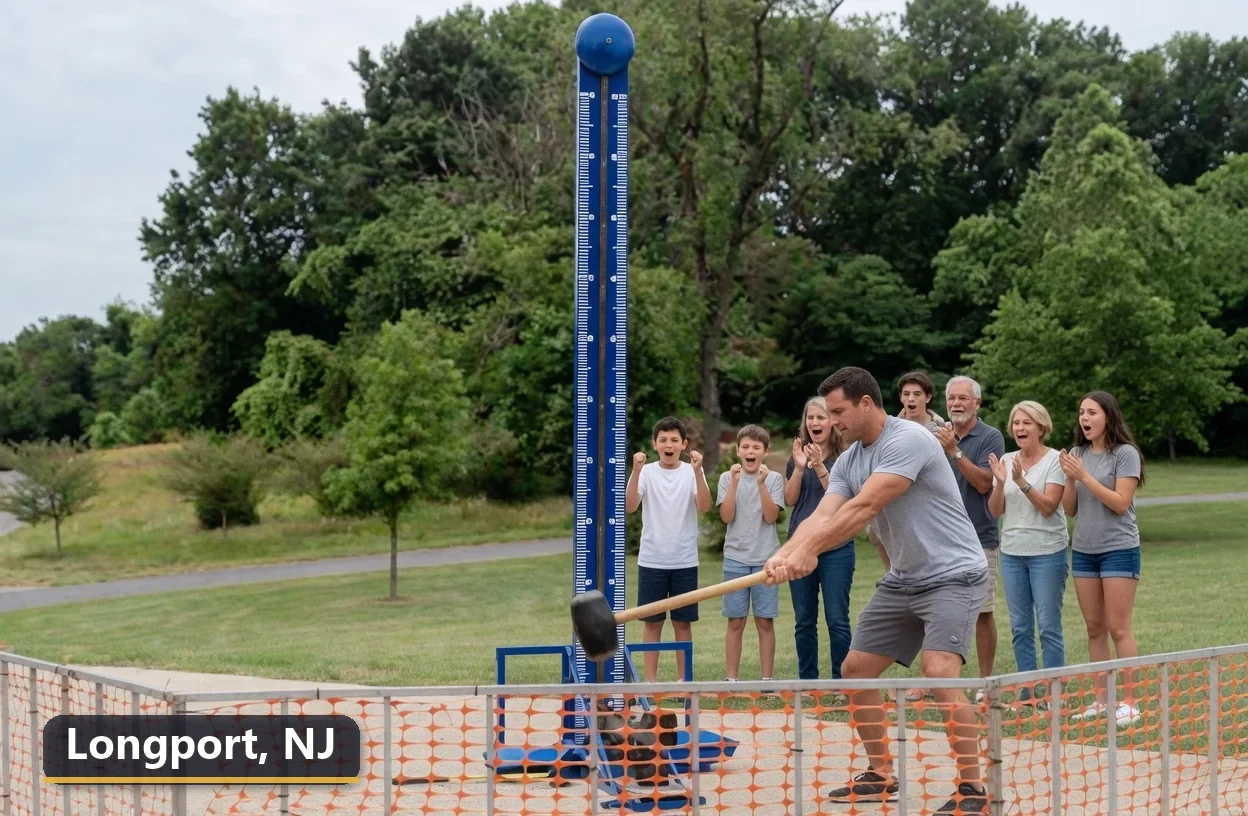 High striker carnival game rental in Longport, New Jersey for field days, parties and events