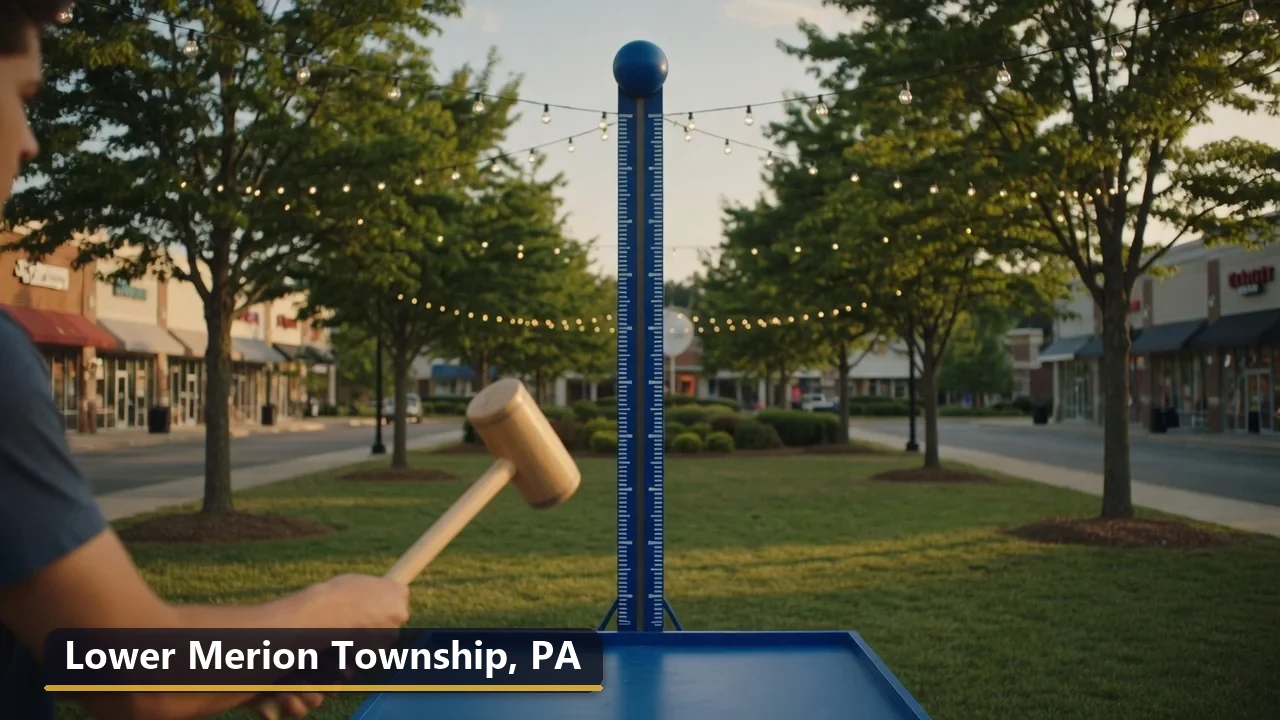 High striker carnival game rental in Lower Merion Township, Pennsylvania for field days, parties and events