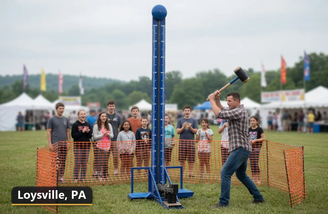 High striker carnival game rental in Loysville, Pennsylvania for field days, parties and events