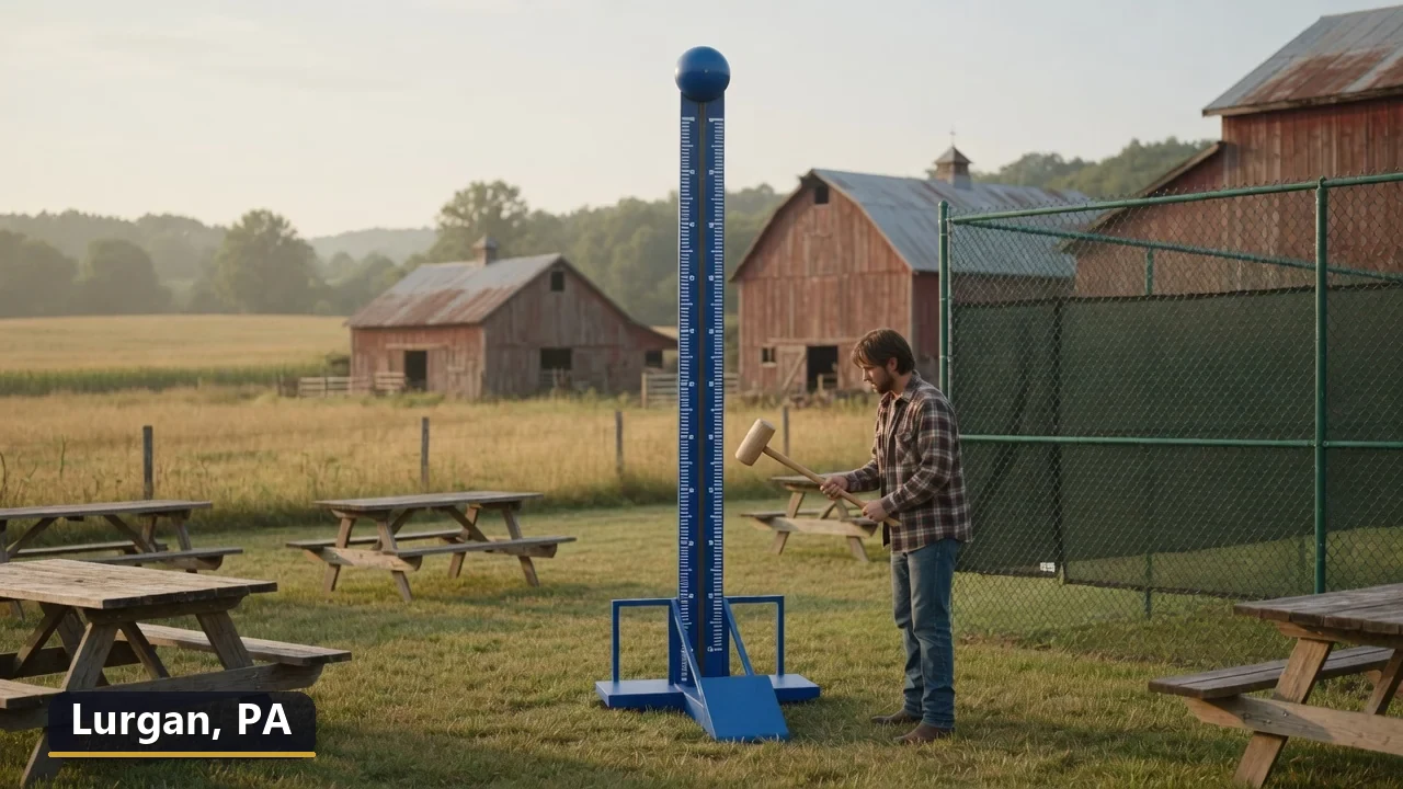High striker carnival game rental in Lurgan, Pennsylvania for field days, parties and events