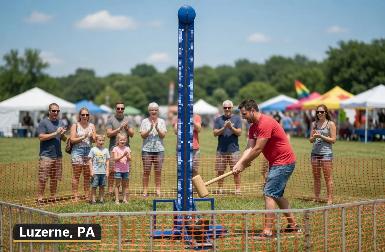 High striker carnival game rental in Luzerne, Pennsylvania for field days, parties and events