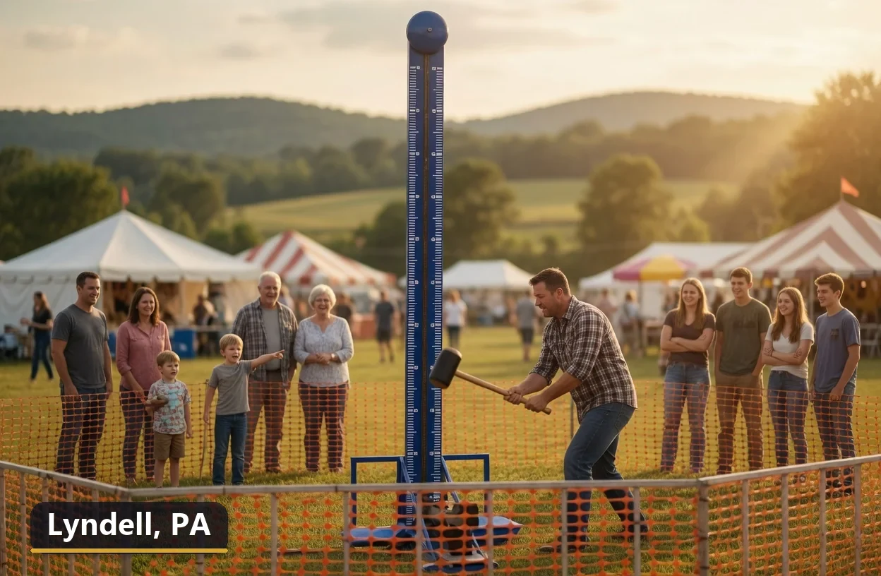 High striker carnival game rental in Lyndell, Pennsylvania for field days, parties and events