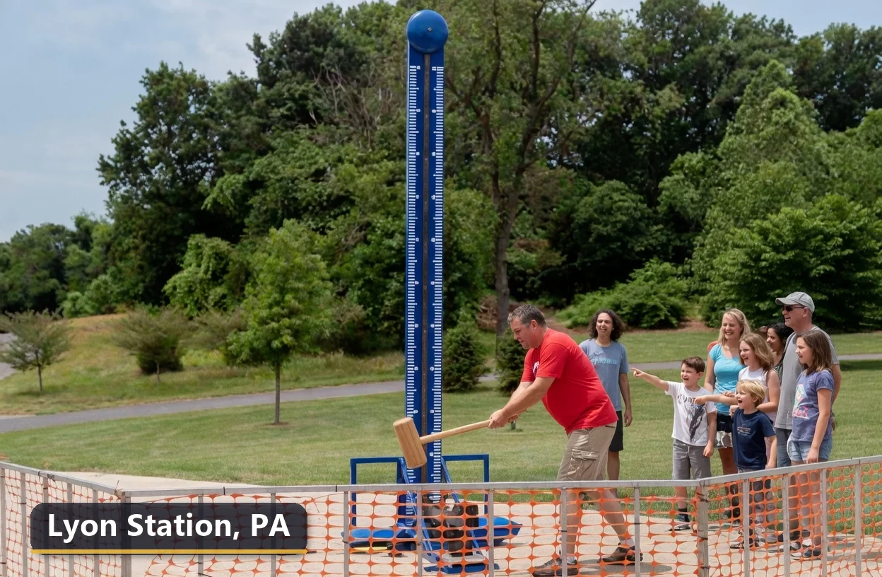High striker carnival game rental in Lyon Station, Pennsylvania for field days, parties and events