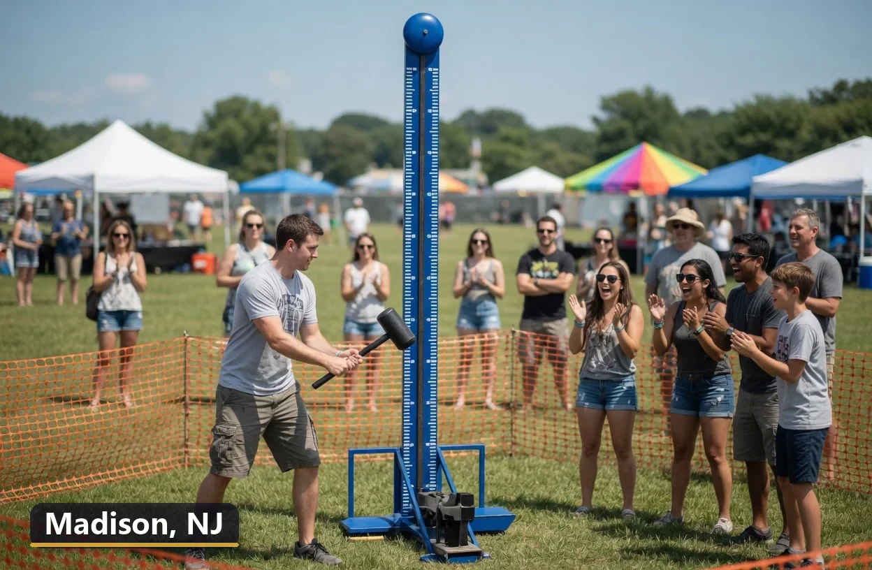 High striker carnival game rental in Madison, New Jersey for field days, parties and events