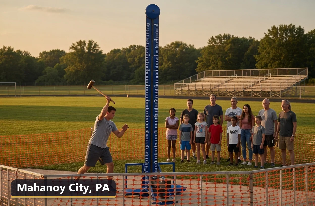 High striker carnival game rental in Mahanoy City, Pennsylvania for field days, parties and events