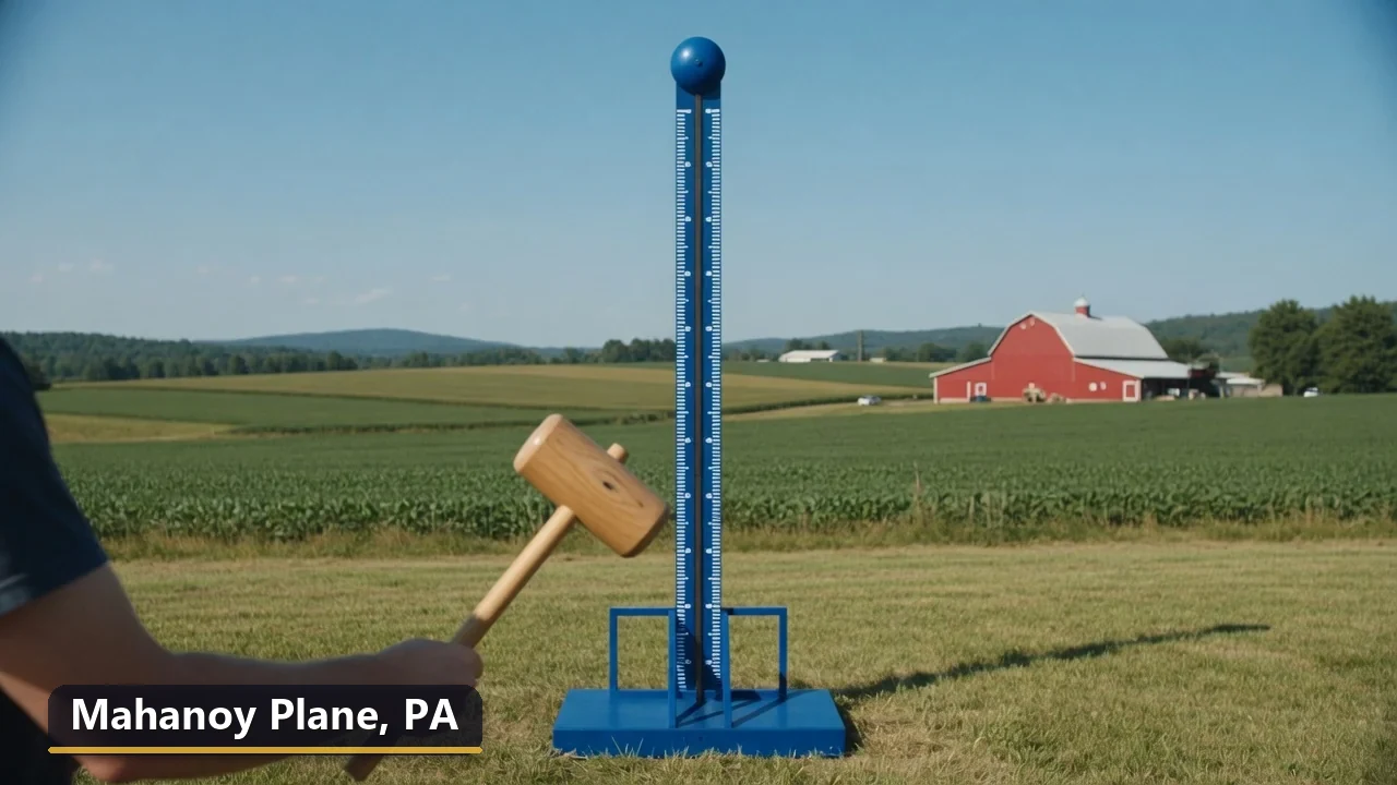 High striker carnival game rental in Mahanoy Plane, Pennsylvania for field days, parties and events