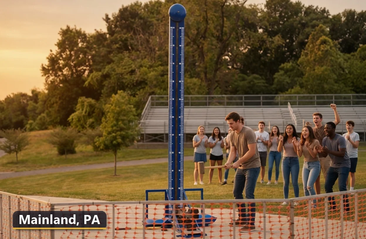 High striker carnival game rental in Mainland, Pennsylvania for field days, parties and events