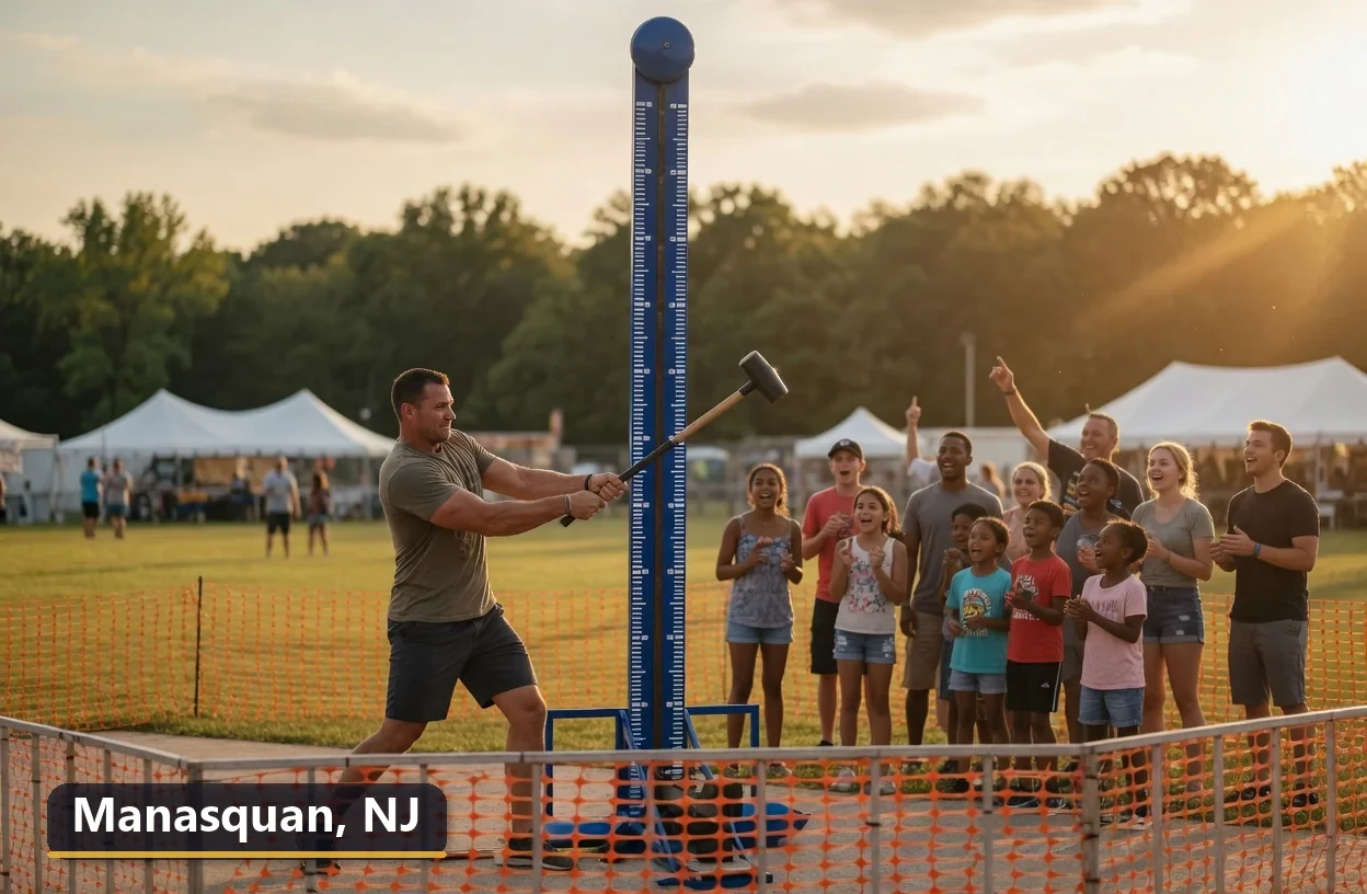 High striker carnival game rental in Manasquan, New Jersey for field days, parties and events