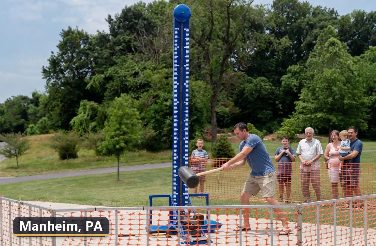 High striker carnival game rental in Manheim, Pennsylvania for field days, parties and events