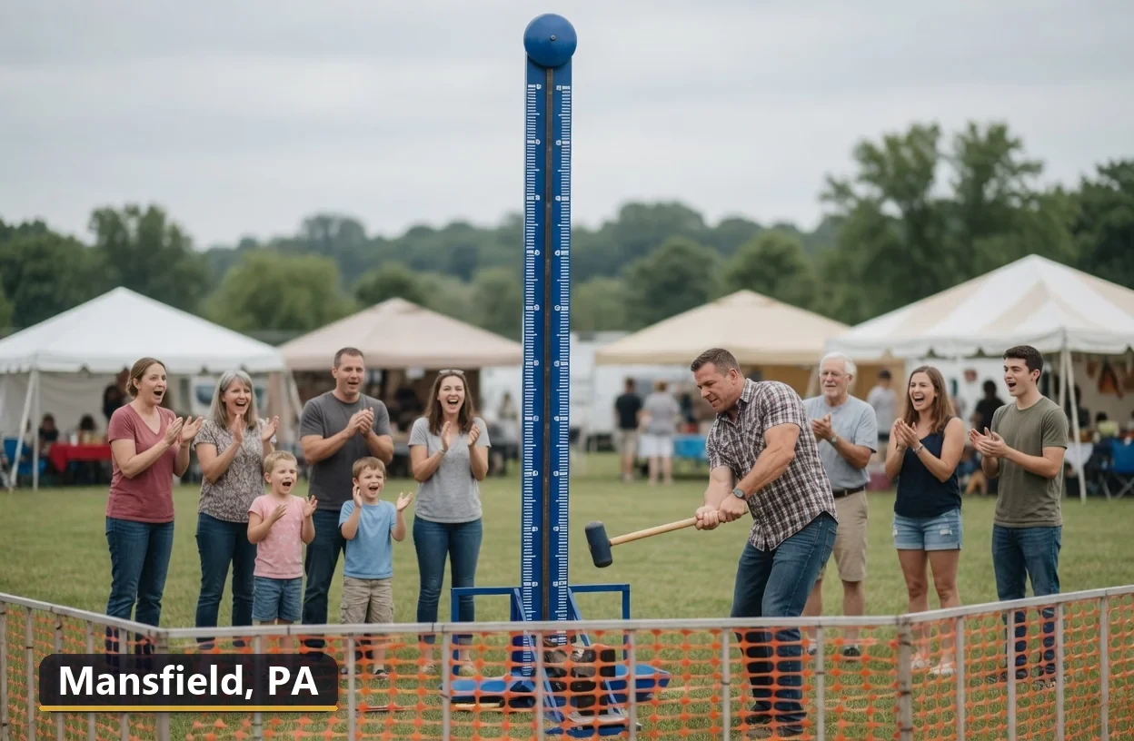 High striker carnival game rental in Mansfield, Pennsylvania for field days, parties and events