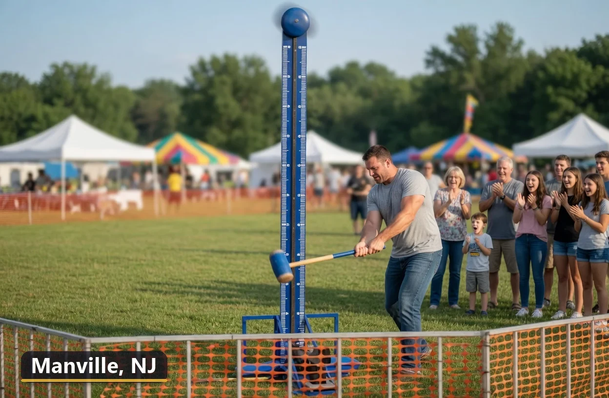 High striker carnival game rental in Manville, New Jersey for field days, parties and events