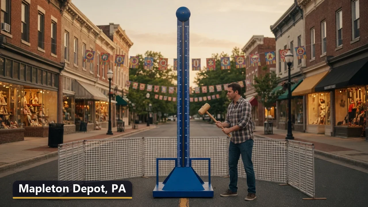 High striker carnival game rental in Mapleton Depot, Pennsylvania for field days, parties and events