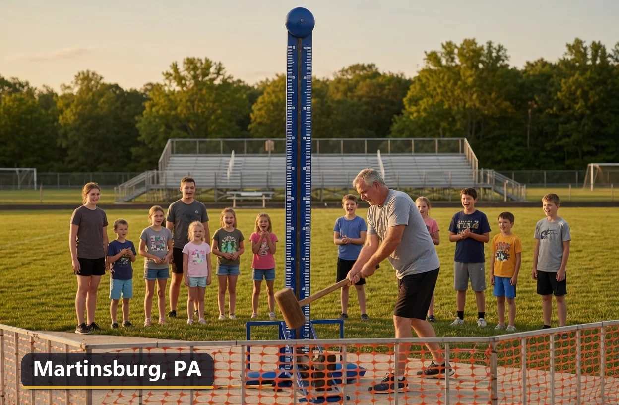 High striker carnival game rental in Martinsburg, Pennsylvania for field days, parties and events