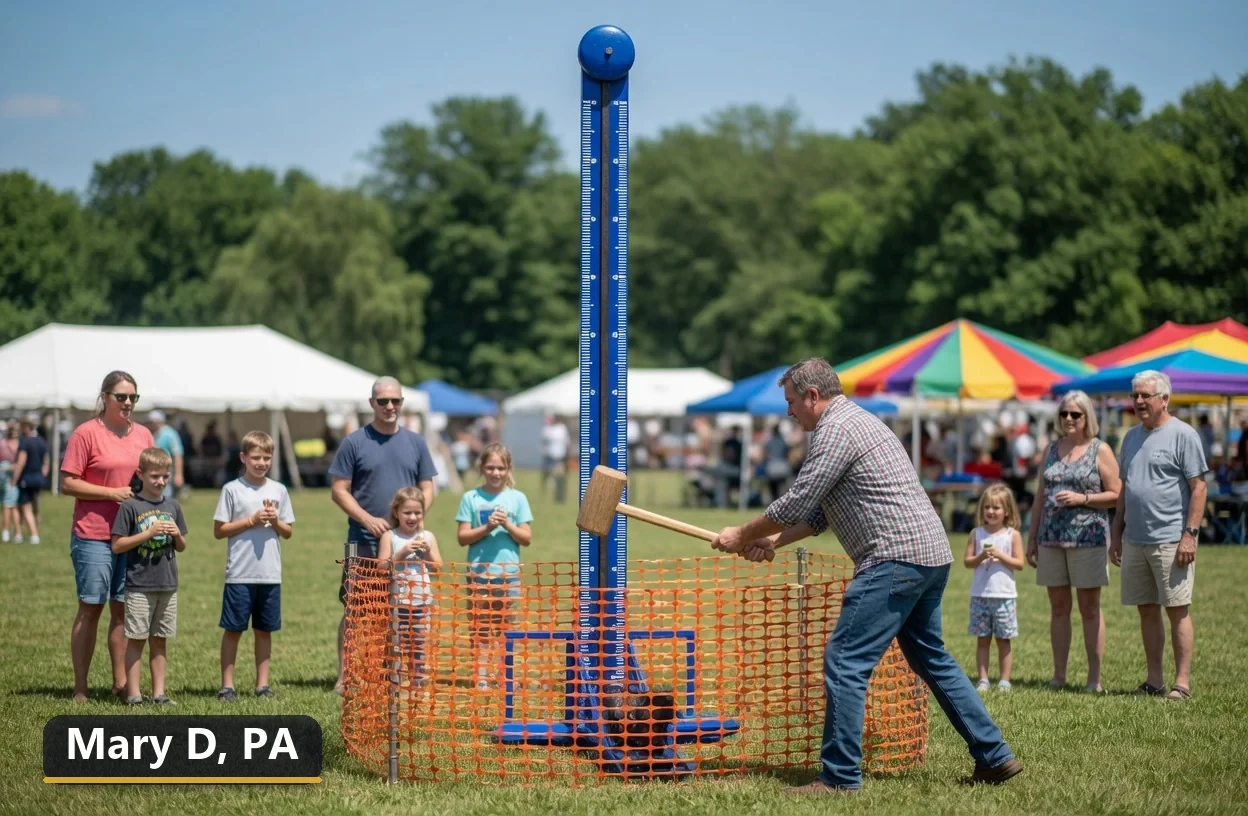 High striker carnival game rental in Mary D, Pennsylvania for field days, parties and events