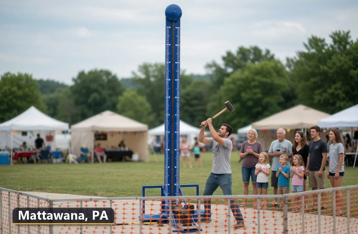 High striker carnival game rental in Mattawana, Pennsylvania for field days, parties and events