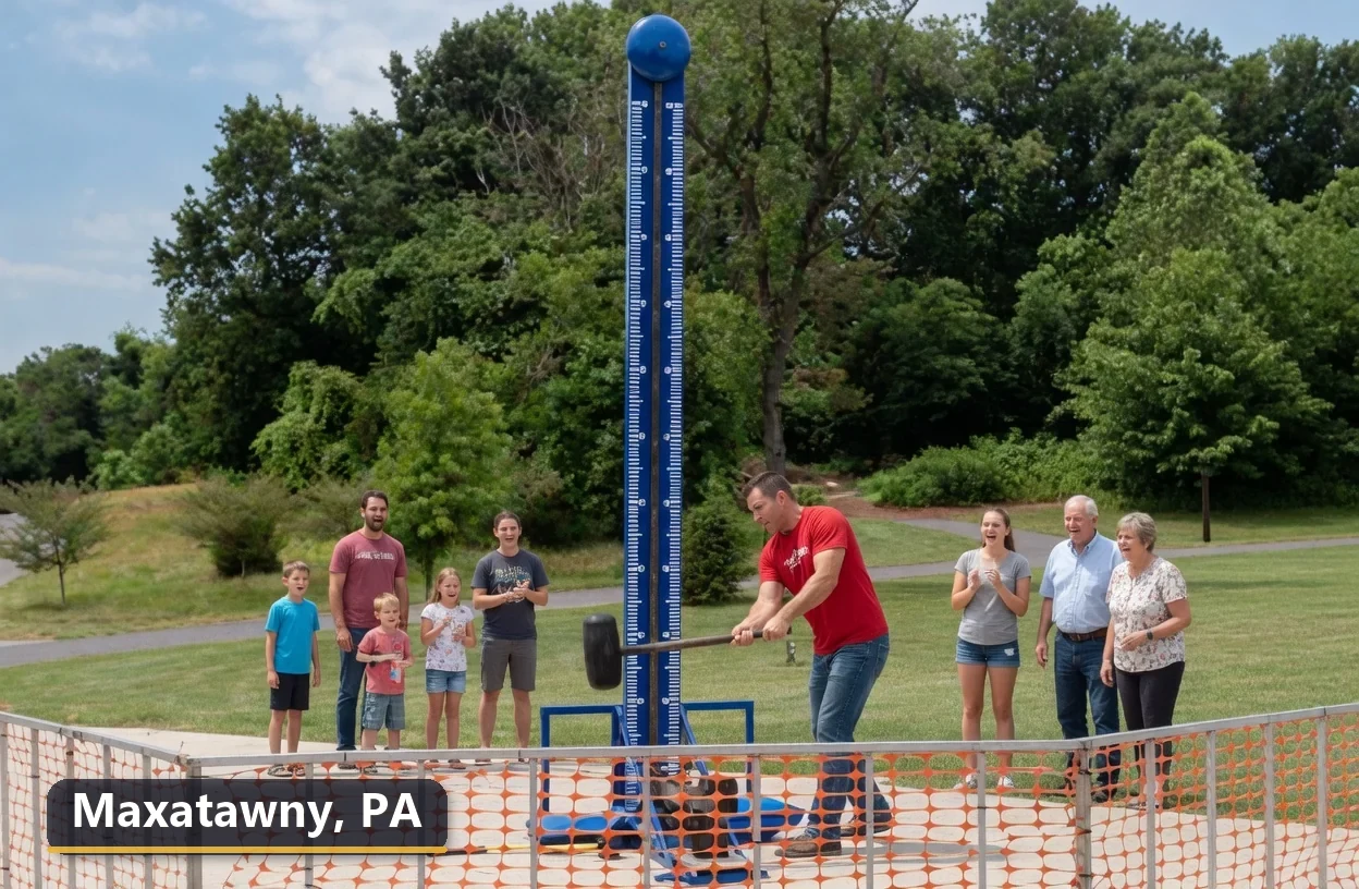 High striker carnival game rental in Maxatawny, Pennsylvania for field days, parties and events