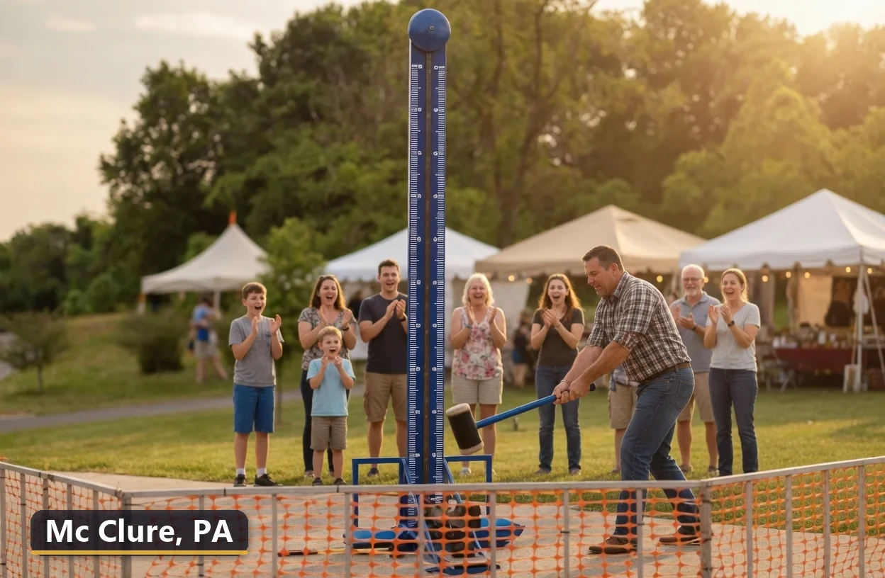 High striker carnival game rental in Mc Clure, Pennsylvania for field days, parties and events