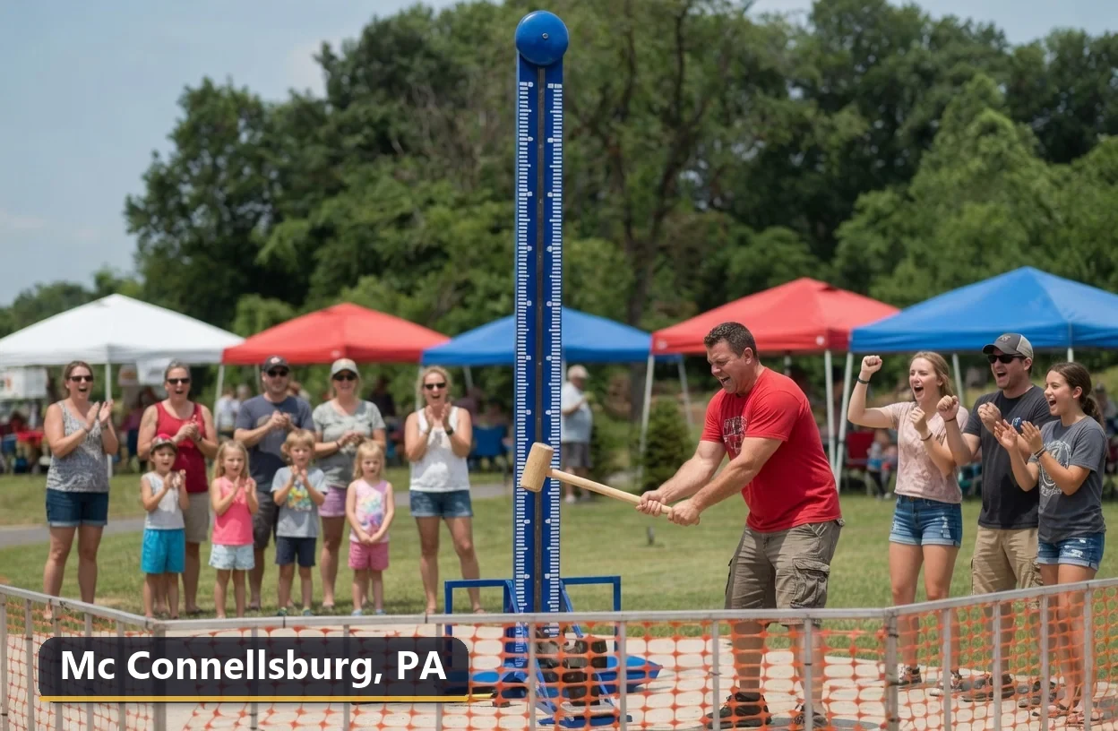High striker carnival game rental in Mc Connellsburg, Pennsylvania for field days, parties and events