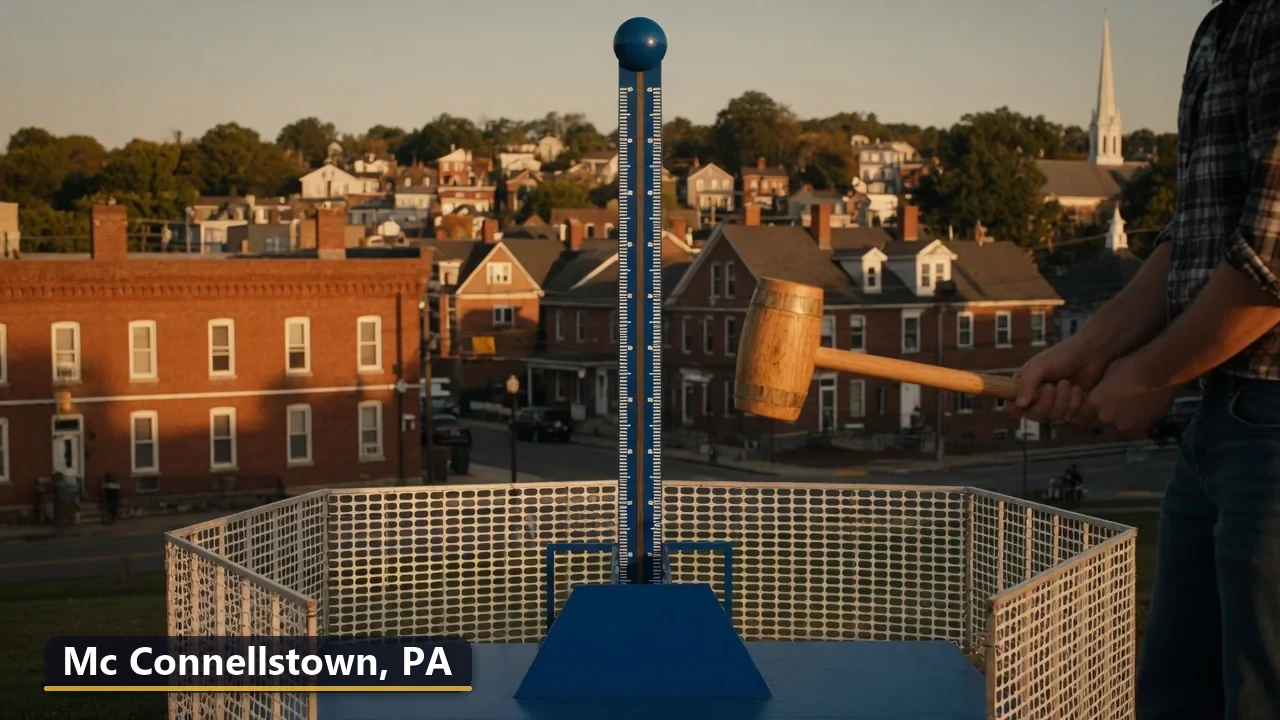 High striker carnival game rental in Mc Connellstown, Pennsylvania for field days, parties and events