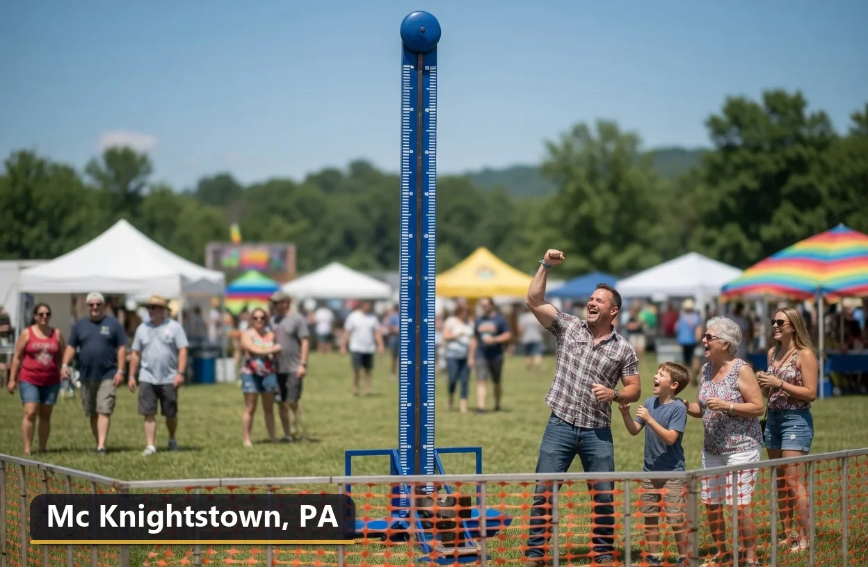 High striker carnival game rental in Mc Knightstown, Pennsylvania for field days, parties and events
