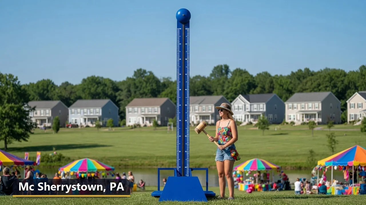 High striker carnival game rental in Mc Sherrystown, Pennsylvania for field days, parties and events