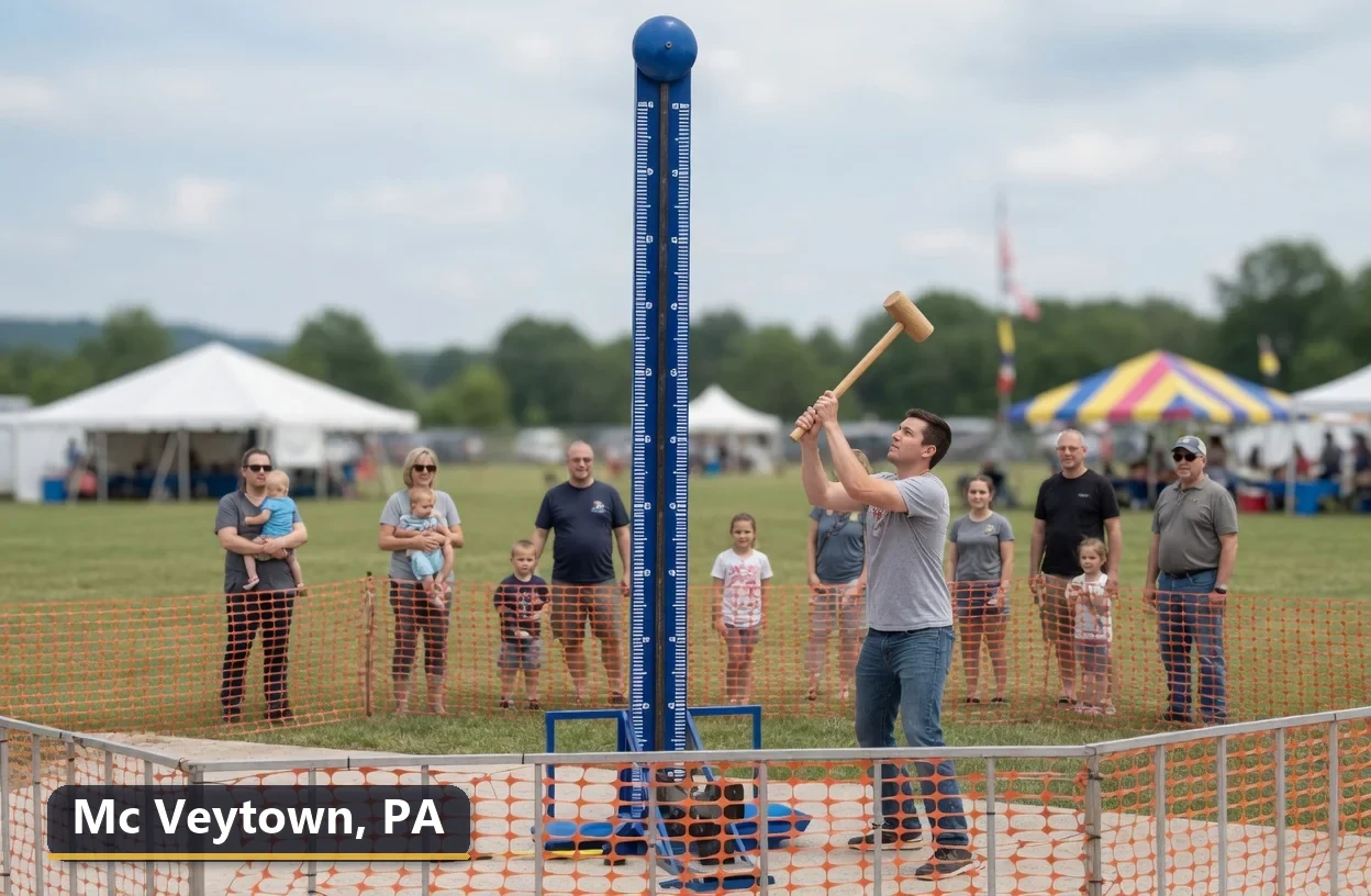 High striker carnival game rental in Mc Veytown, Pennsylvania for field days, parties and events