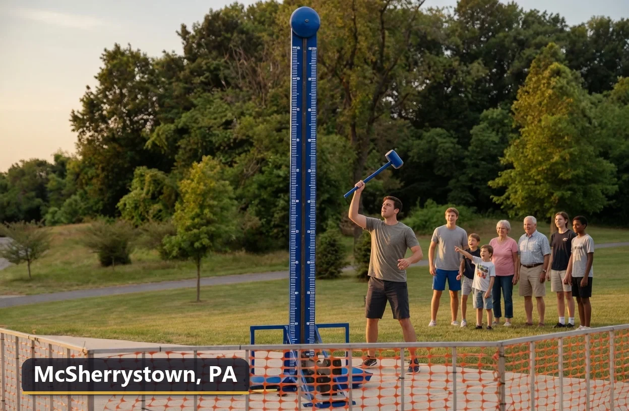 High striker carnival game rental in McSherrystown, Pennsylvania for field days, parties and events