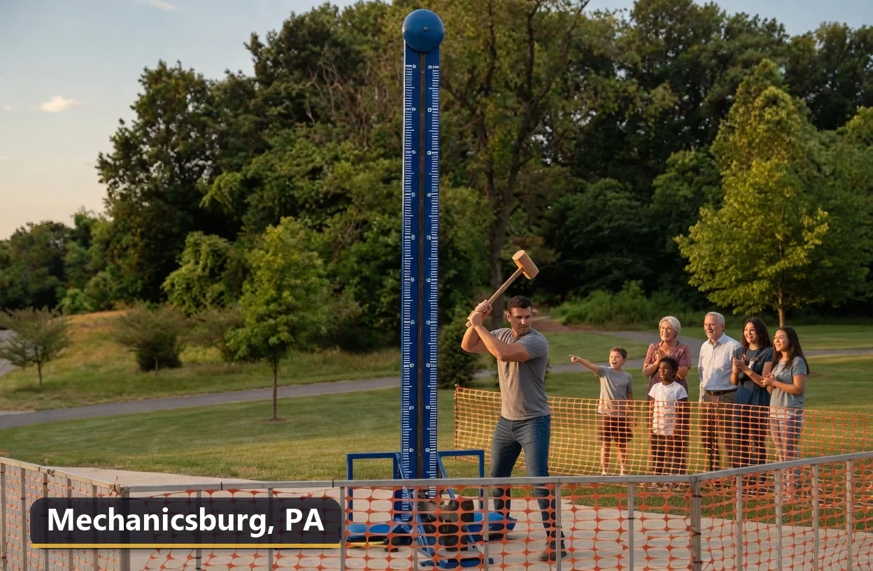 High striker carnival game rental in Mechanicsburg, Pennsylvania for field days, parties and events