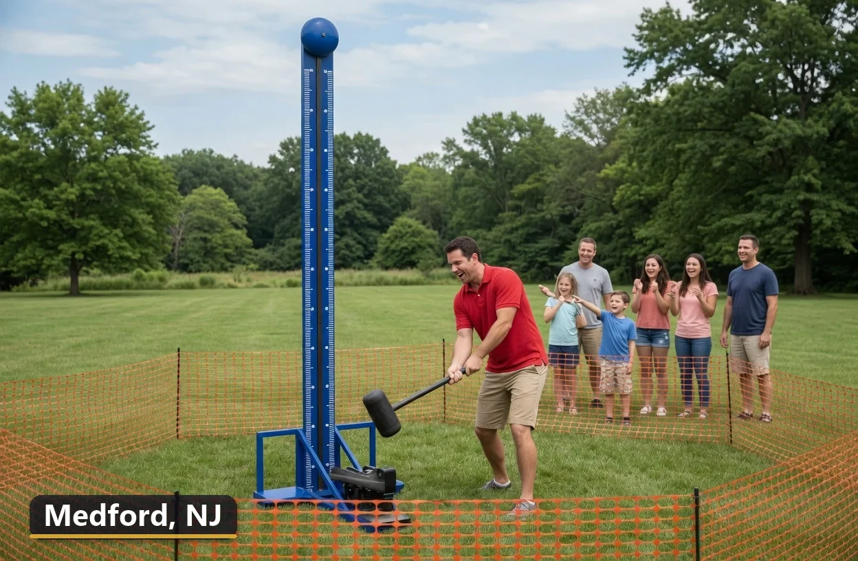 High striker carnival game rental in Medford, New Jersey for field days, parties and events