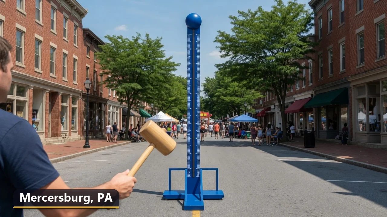 High striker carnival game rental in Mercersburg, Pennsylvania for field days, parties and events