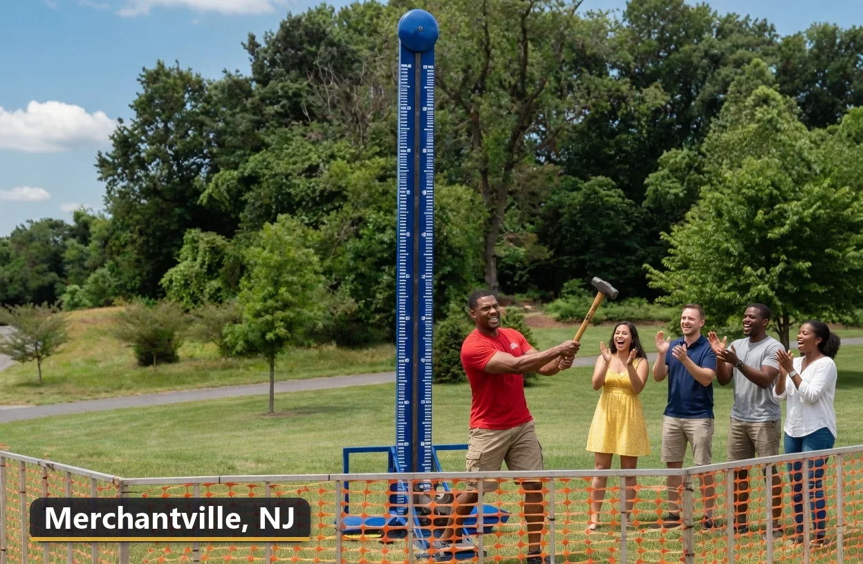 High striker carnival game rental in Merchantville, New Jersey for field days, parties and events