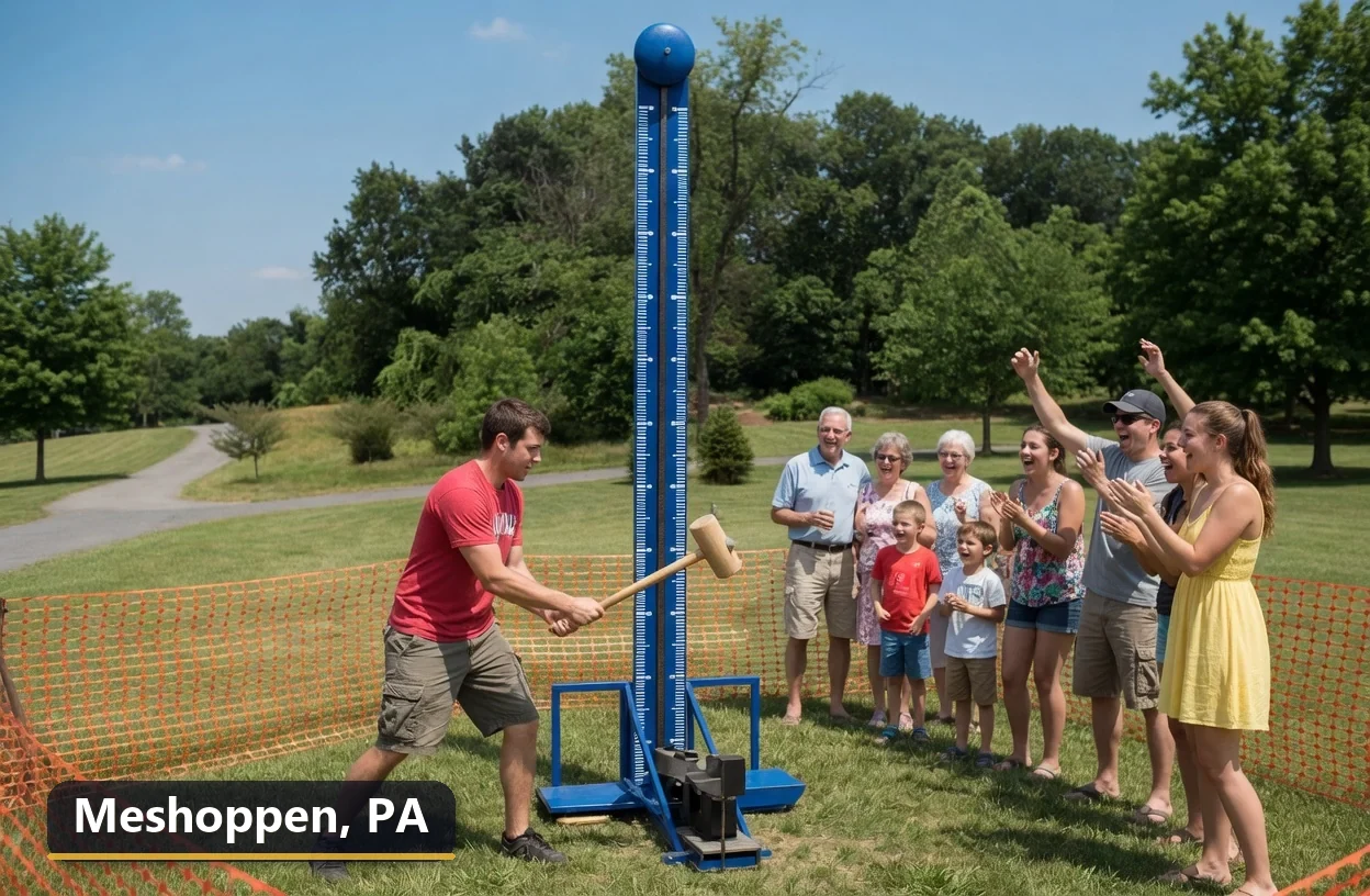 High striker carnival game rental in Meshoppen, Pennsylvania for field days, parties and events