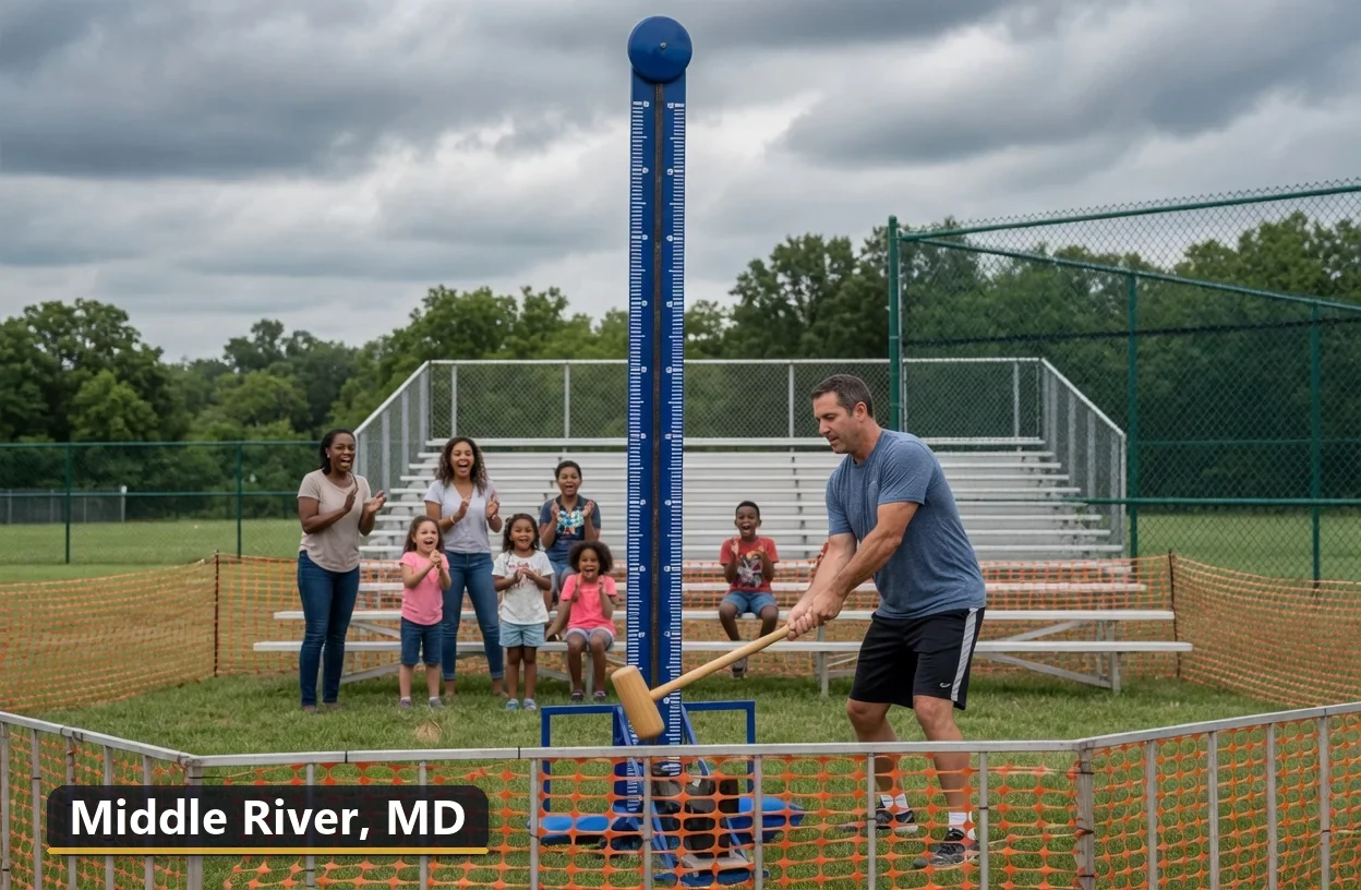 High striker carnival game rental in Middle River, Maryland for field days, parties and events