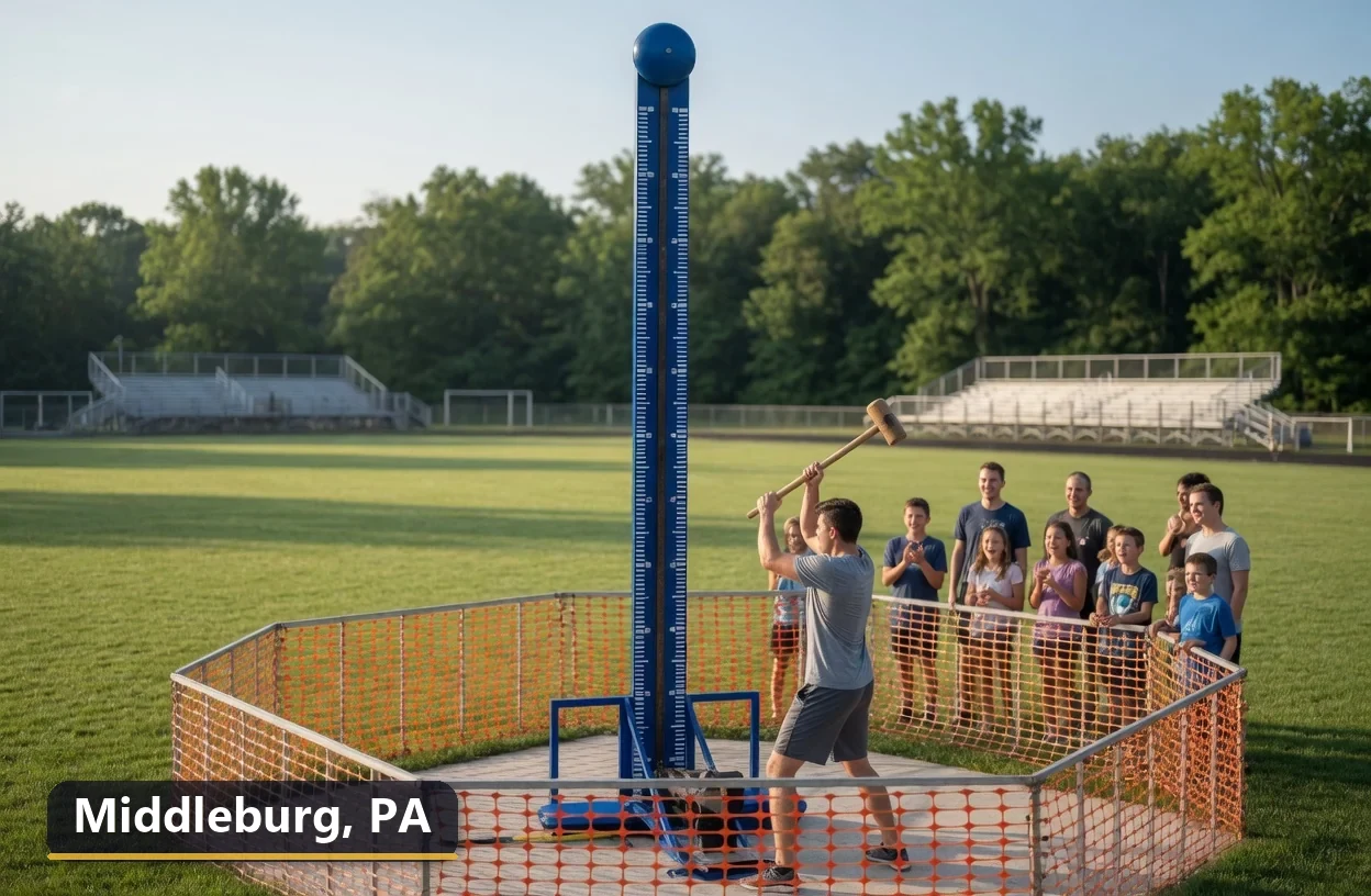High striker carnival game rental in Middleburg, Pennsylvania for field days, parties and events