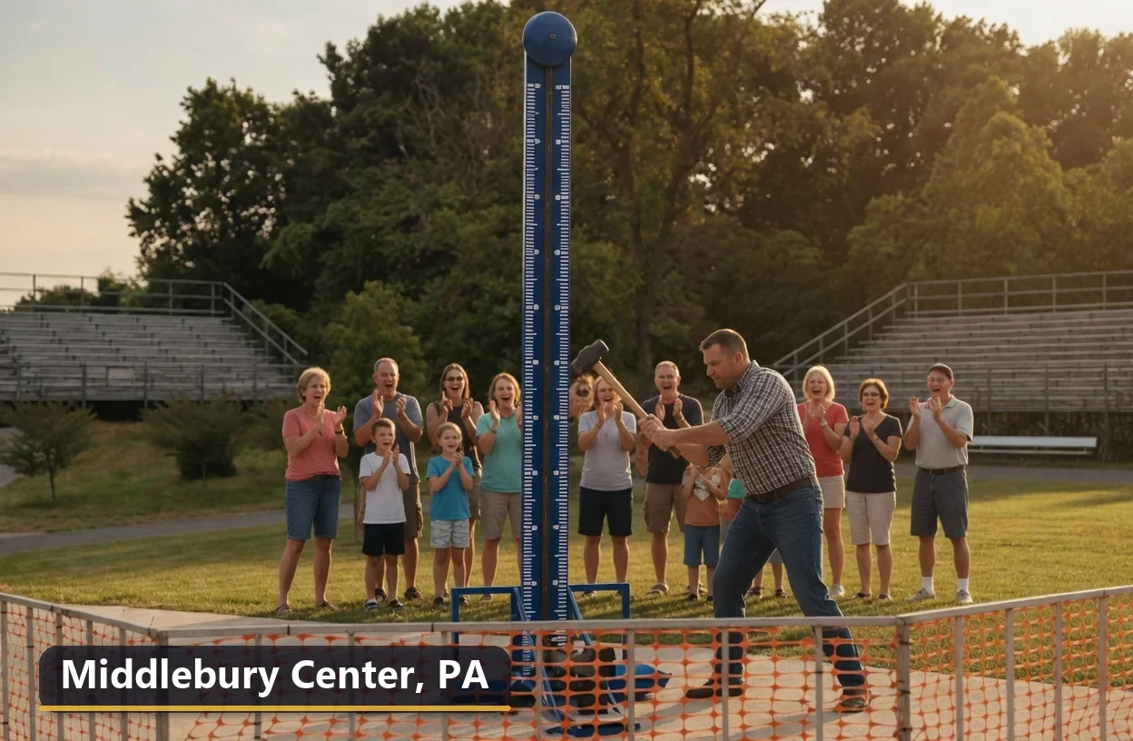 High striker carnival game rental in Middlebury Center, Pennsylvania for field days, parties and events