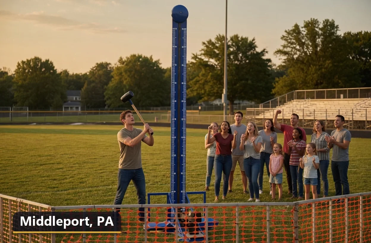 High striker carnival game rental in Middleport, Pennsylvania for field days, parties and events