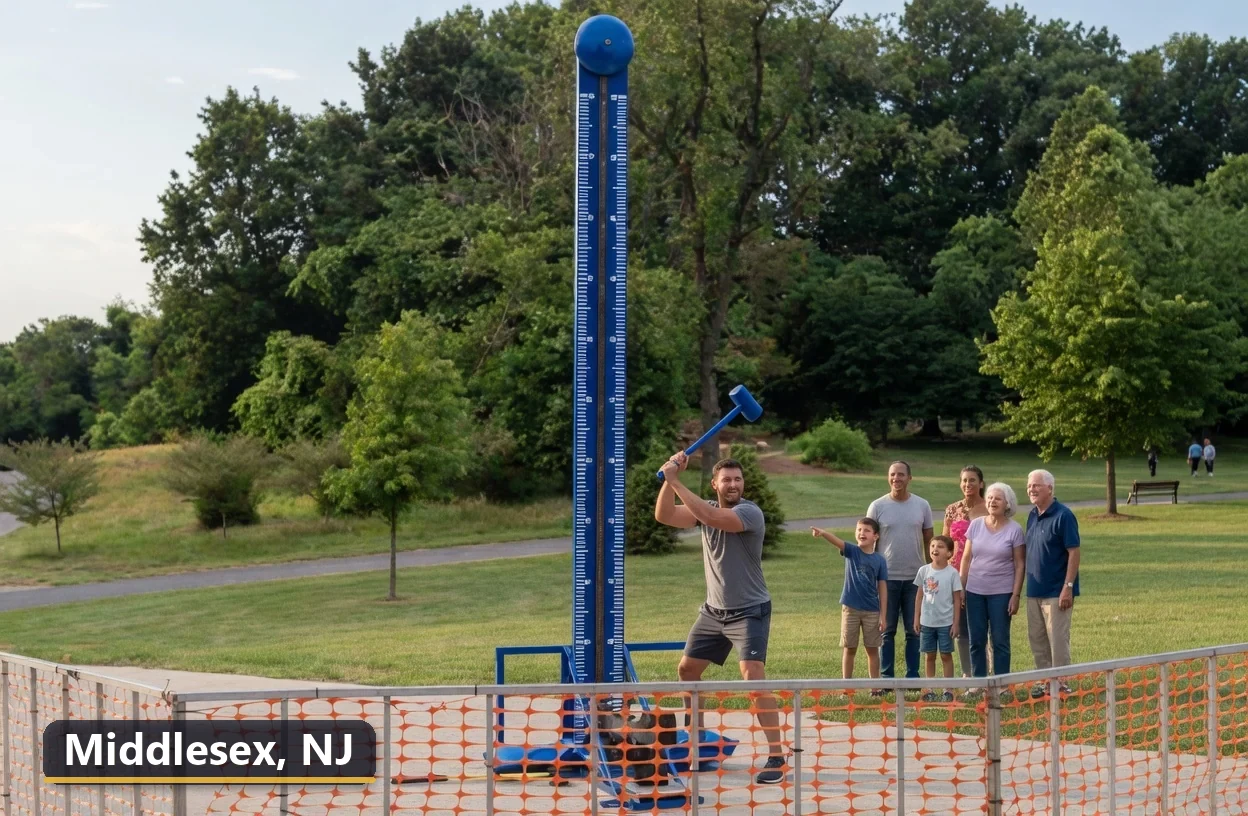 High striker carnival game rental in Middlesex, New Jersey for field days, parties and events
