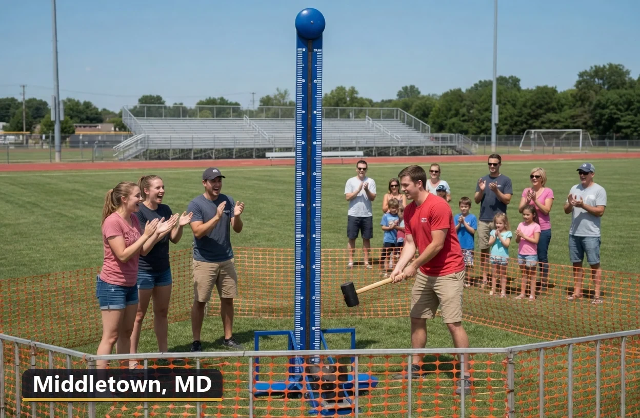 High striker carnival game rental in Middletown, Maryland for field days, parties and events